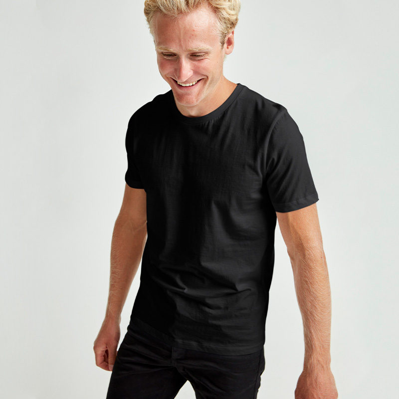 T-Shirt Ekologisk Bomull, Black, hi-res